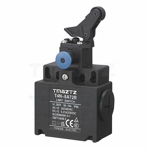 T4N-8A72R Manual Reset One-way Plunger Roller Safety Limit Switch